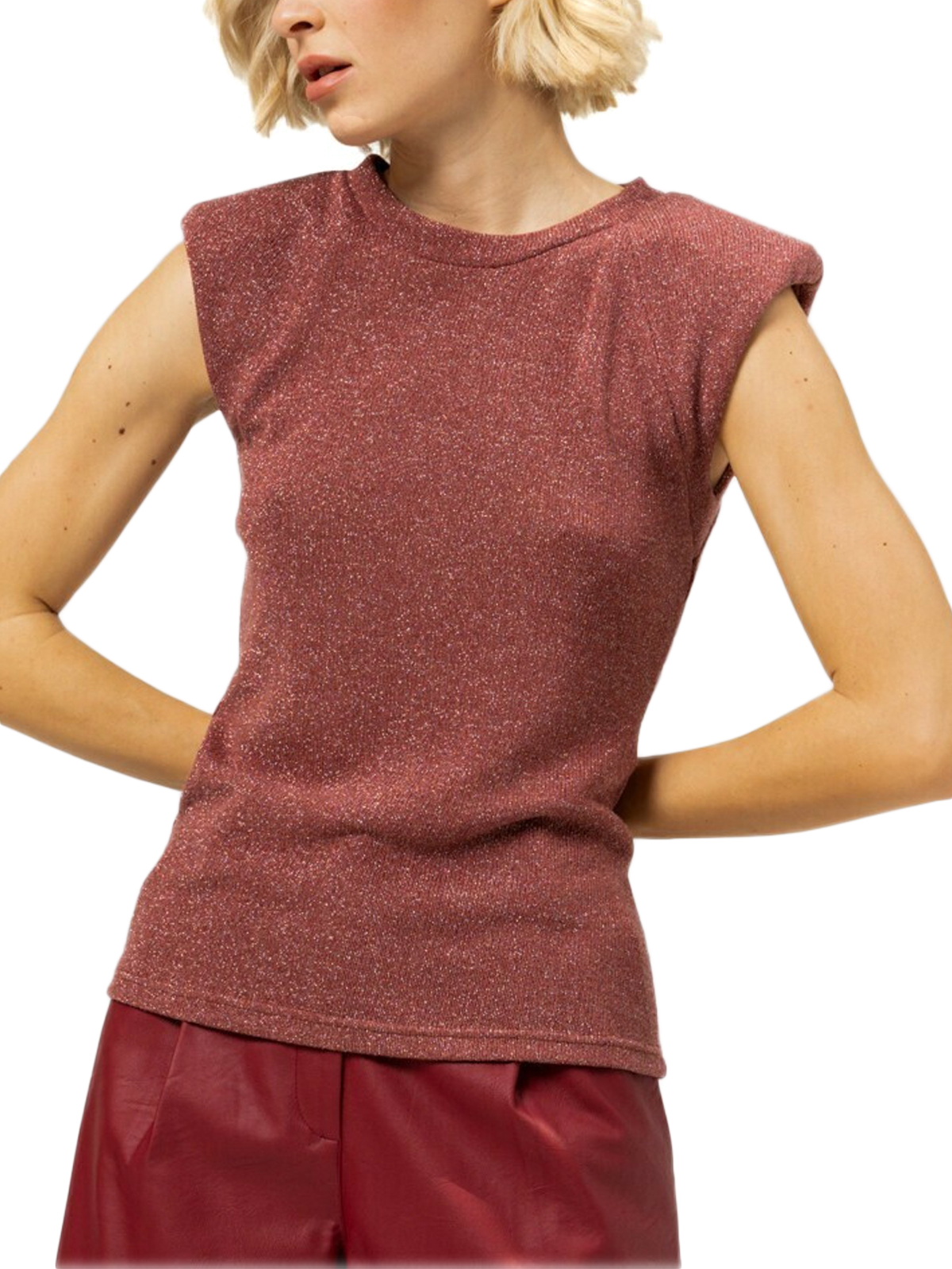 Γυναικείες Μπλούζες Moutaki | Glitter Sleeveless Top | Womens T-Shirts