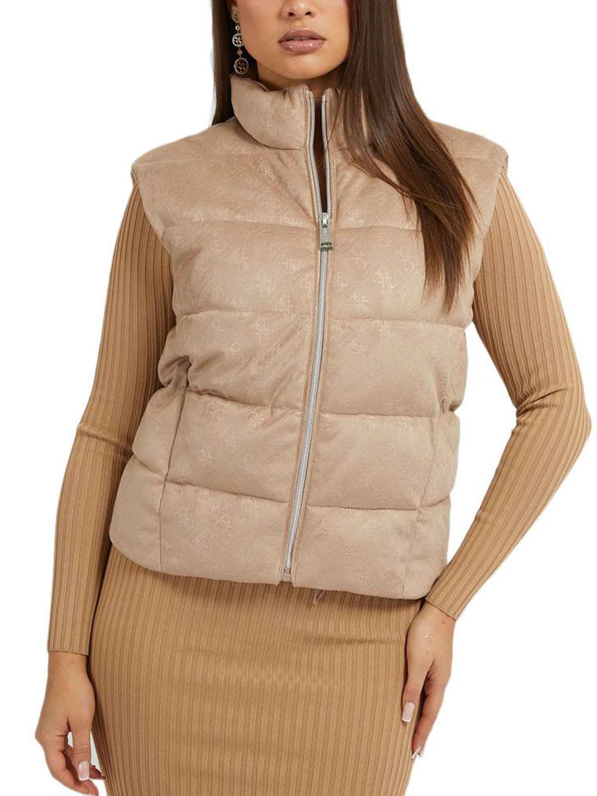   Guess | Jole Suede Puffer Vest |  