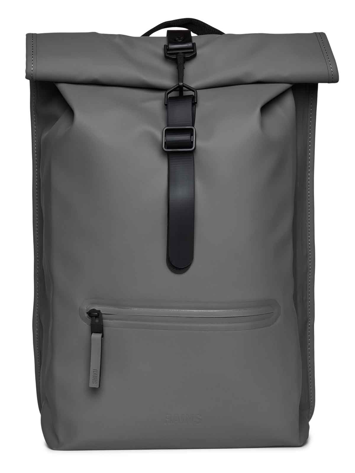 Unisex  Rains | Backpack Rolltop Rucksack Grey |  