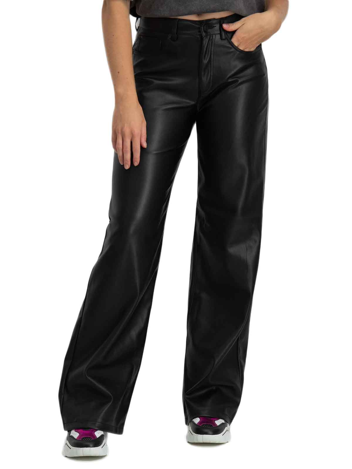   Only | Madison Life Wide Faux Leather Pant |  