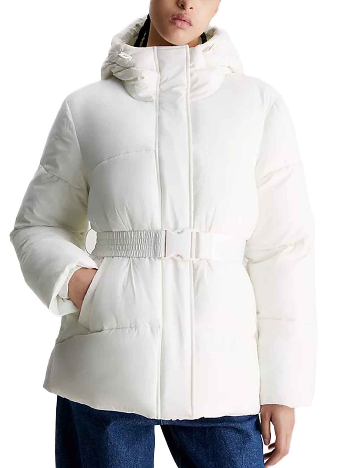   Calvin Klein | Logo Belt Short Puffer Jacket |  
