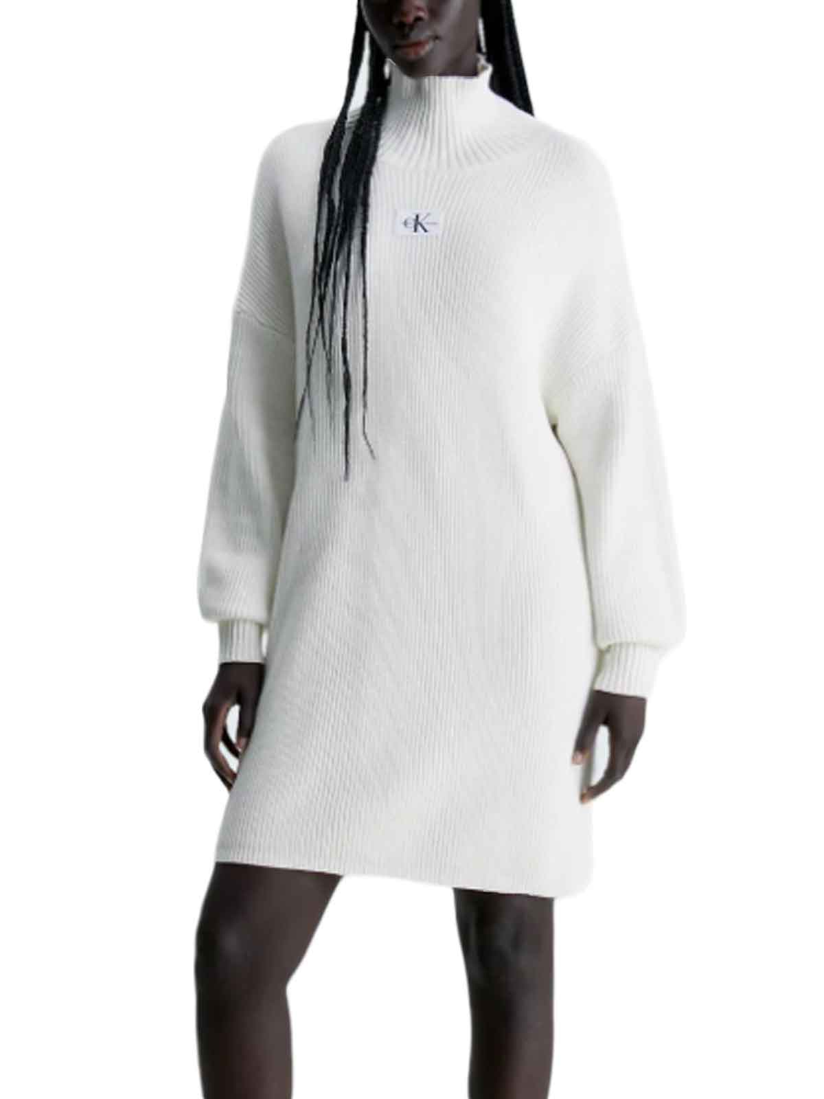   Calvin Klein | Woven Label Loose Sweater Dress |  